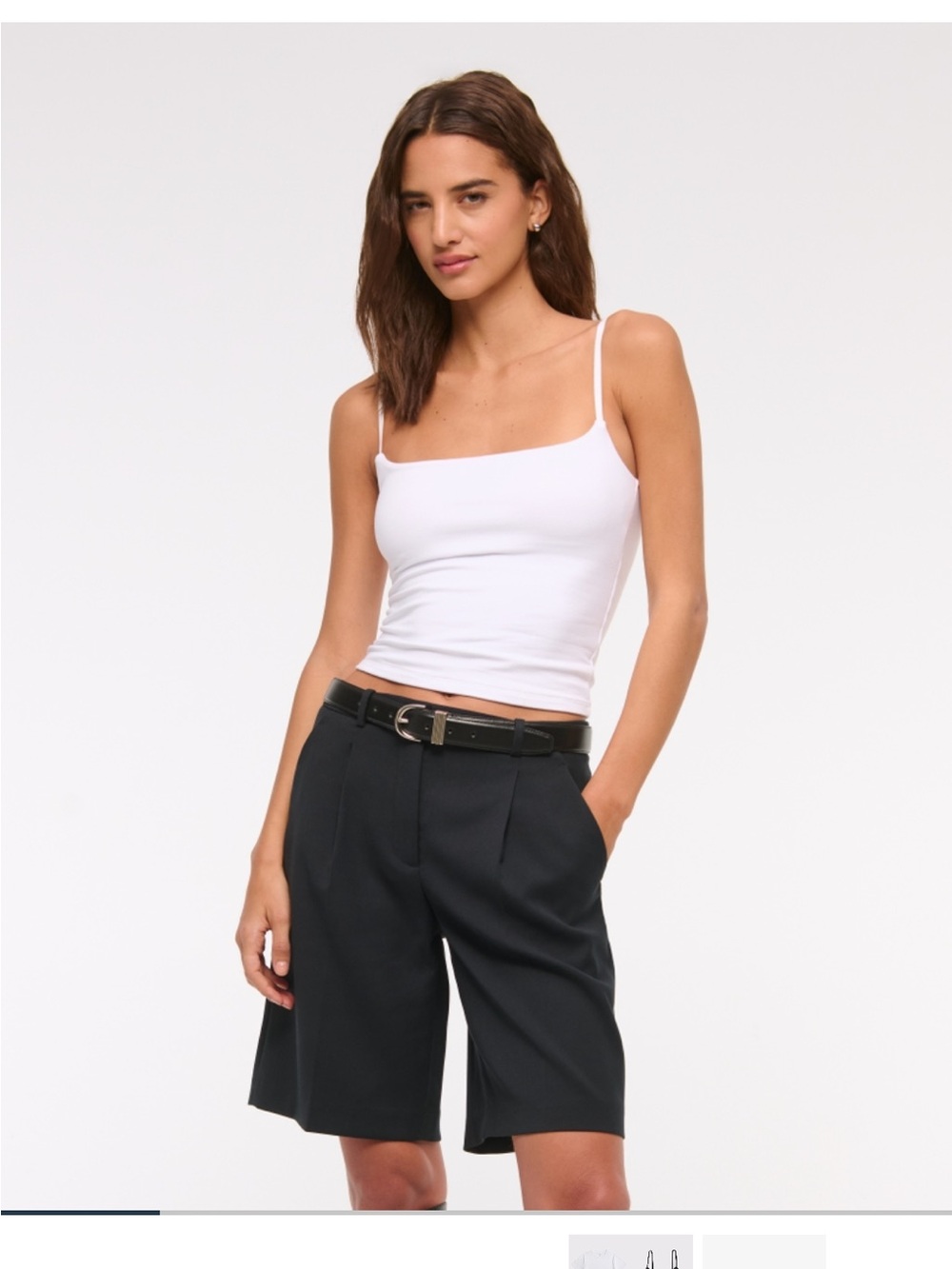 A&F Mid Rise Burmuda Short - Black